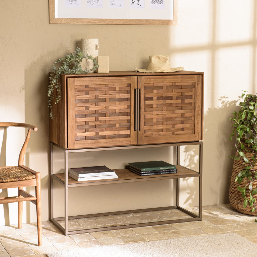 SIXTINE Recycled Teak Wood Sideboard - Elegant Storage Solution SIXTINE Recycled Teak Wood Sideboard - Elegant Storage Solution