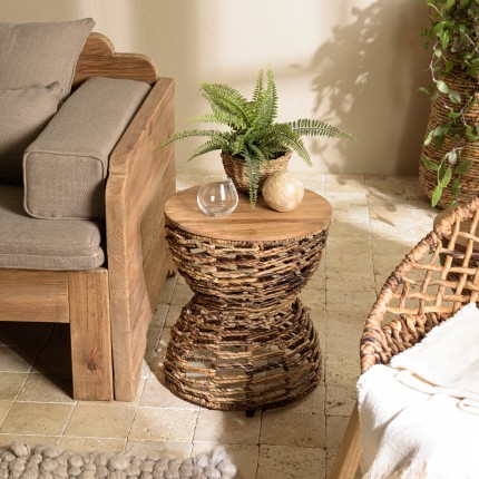 Tabouret en bois de teck recyclé SIXTINE