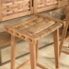 Tabouret haut SIXTINE en tissage naturel