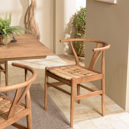 Chaise SIXTINE en bois de teck recyclé