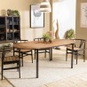 SIXTINE Oval Dining Table 200x105cm - Recycled Teak Wood Top