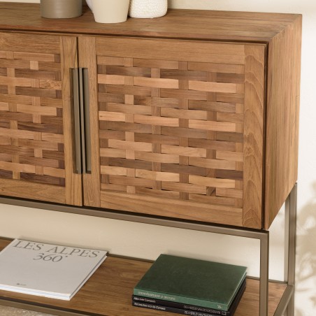 SIXTINE Recycled Teak Wood Sideboard - 3 Doors