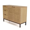 MARCEAU Sideboard with 3 Drawers and 2 Doors - Natural Cane Finish