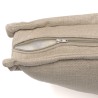 AGATHE Beige Upholstered Footstool 100x100cm - Comfortable Seating
