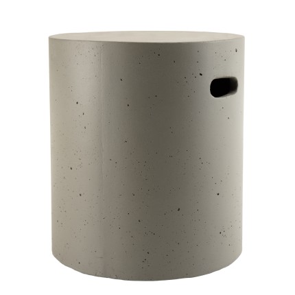 Table d'appoint de jardin ronde HECTOR 40x40 cm béton