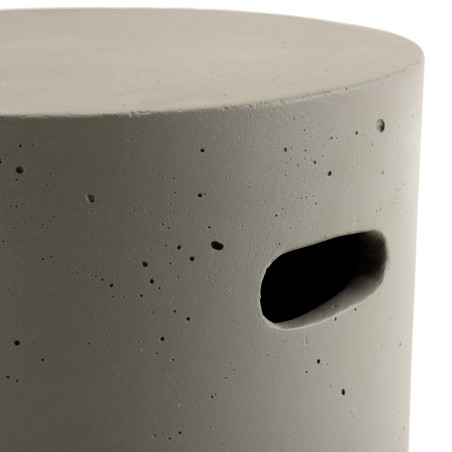 Table d'appoint de jardin ronde HECTOR 40x40 cm béton