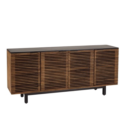 ALIX Mango Wood Sideboard with 4 Open Doors