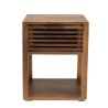 ALIX Mango Wood Bedside Table with 1 Open Drawer