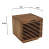ALIX Mango Wood Bedside Table with 1 Open Door - Natural Hues