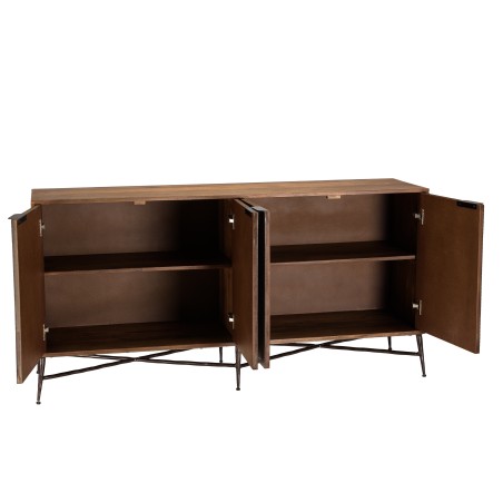 ALIX Mango Wood Sideboard with Ethnic Patterns - 4 Doors