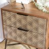 ALIX Bedside Table - Mango Wood with 2 Drawers