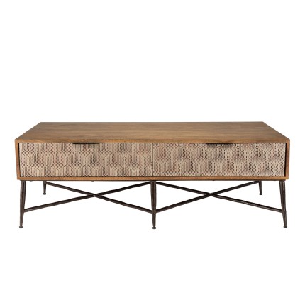Table basse ALIX en bois de manguier - Design unique