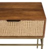 ALIX Mango Wood Console Table with 2 Drawers and Ethnic Patterns