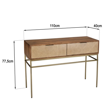Console ALIX en bois de manguier