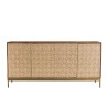 ALIX Mango Wood Sideboard with 4 Doors - Ethnic Patterns