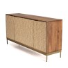 ALIX Mango Wood Sideboard with 4 Doors - Ethnic Patterns