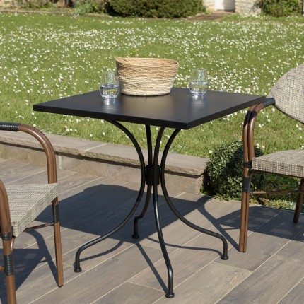 VIANNEY Square Garden Table for 2 People - 70 x 70 cm