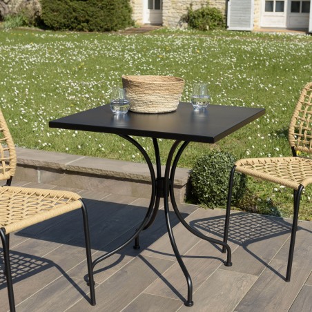 VIANNEY Square Garden Table for 2 People - 70 x 70 cm