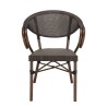 Lot 2 chaises jardin bistrot VIANNEY marron