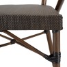 Lot 2 chaises jardin bistrot VIANNEY marron