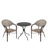 VIANNEY 2-Person Steel Garden Furniture Set - Trendy Bistro Style