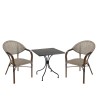 VIANNEY 2-Person Steel Garden Set - Trendy Bistro Style Furniture