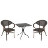 VIANNEY 2-Person Steel Garden Furniture Set - Trendy Bistro Style