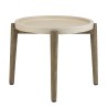 Table d'appoint HECTOR ronde 50x50cm béton beige acacia