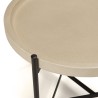 Table d’appoint HECTOR 52x50cm béton beige métal noir