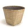 HECTOR Round Flower Pot 60x60cm - Natural Bamboo