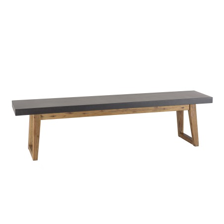 HECTOR Houston Garden Furniture - Concrete-Look Resin and Acacia - 4/6 People