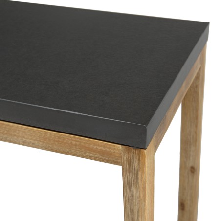 HECTOR Rectangular Console Table GM - Dark Concrete Effect and Acacia