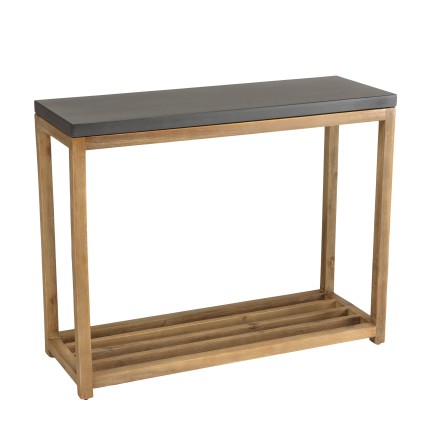 Console HECTOR - Béton foncé et acacia