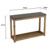 Console HECTOR - Double plateau béton foncé et acacia