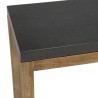 Console HECTOR - Double plateau béton foncé et acacia