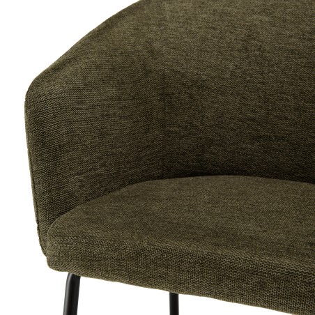 Lot de 2 chaises ULYSSE - Tissu vert olive