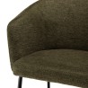 ULYSSE Set of 2 Chairs in Olive Green Fabric - Trendy and Comfortable