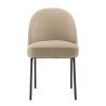 Lot de 2 chaises ULYSSE - Tissu sable et acier noir