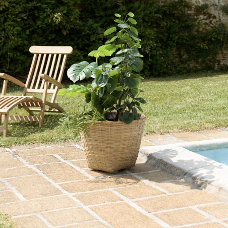 Pot de fleur HECTOR en bambou naturel 60x60cm