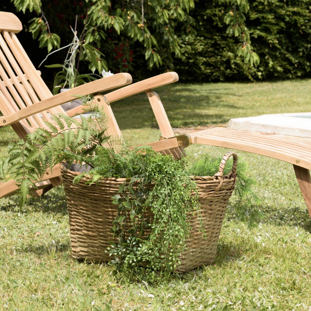 Pot de fleur ovale HECTOR en bambou naturel Pot de fleur ovale HECTOR en bambou naturel