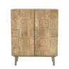 ISA - Mango Wood Buffet with Ethnic Patterns - 2 Doors - Distressed Look
