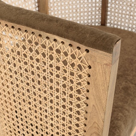 Fauteuil ISA en manguier et rotin