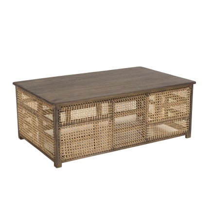 Table basse ISA en bois de manguier foncé