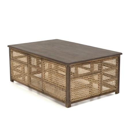 Table basse ISA en bois de manguier foncé