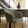 Lot de 2 chaises ULYSSE - Tissu vert olive
