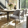 Lot de 2 chaises ULYSSE - Tissu couleur lin