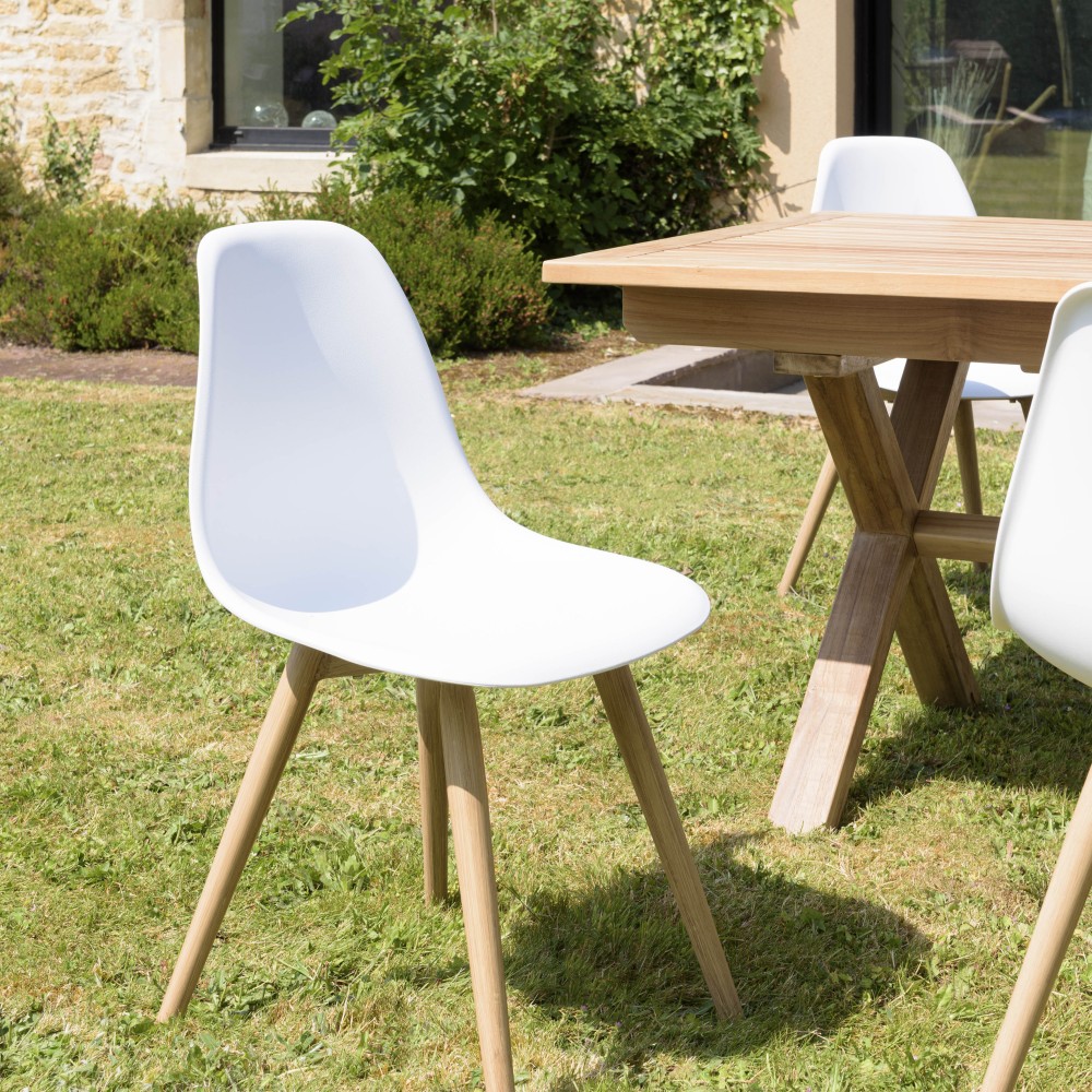 Lot de 2 chaises blanches MALO Lot de 2 chaises blanches MALO