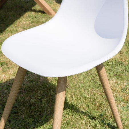 Lot de 2 chaises blanches MALO