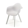 Lot 6 fauteuils blancs dossier arrondi