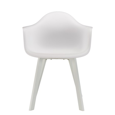 Lot 6 fauteuils blancs dossier arrondi